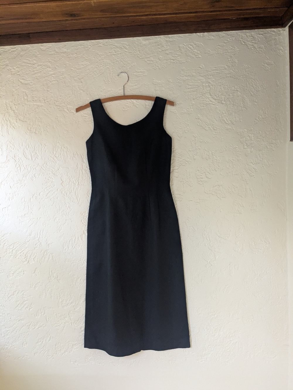 Classic Black Sleeveless Sheath Dress, Vintage